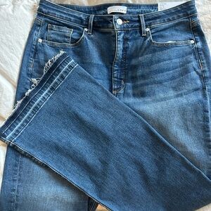 NWT LOFT curvy slim flare high rise jeans